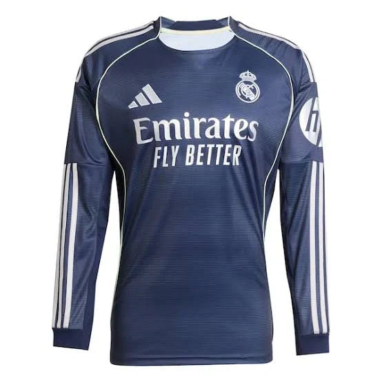 Real Madrid Away Jersey 25/26 - Long Sleeve