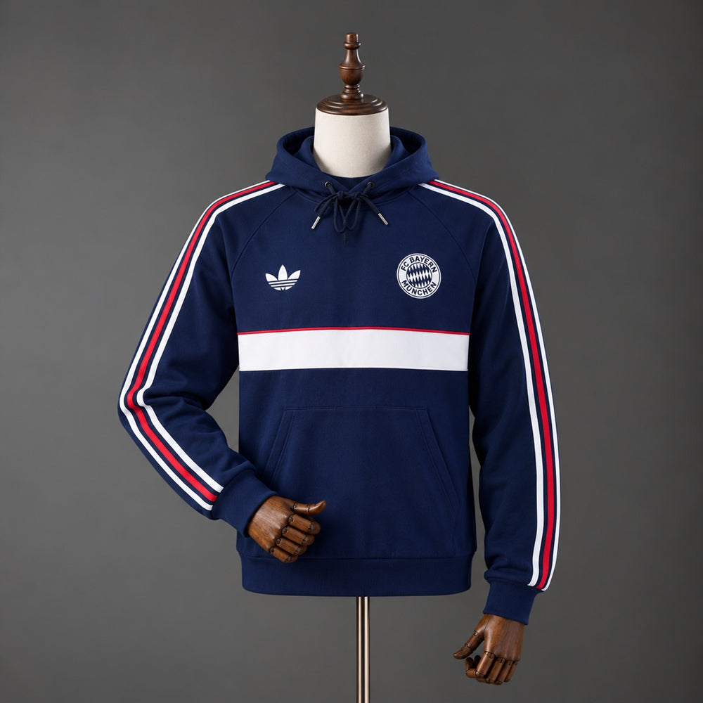 BAYERN MUNICH 26/27 Hooded Dark Blue + Keychain FREE
