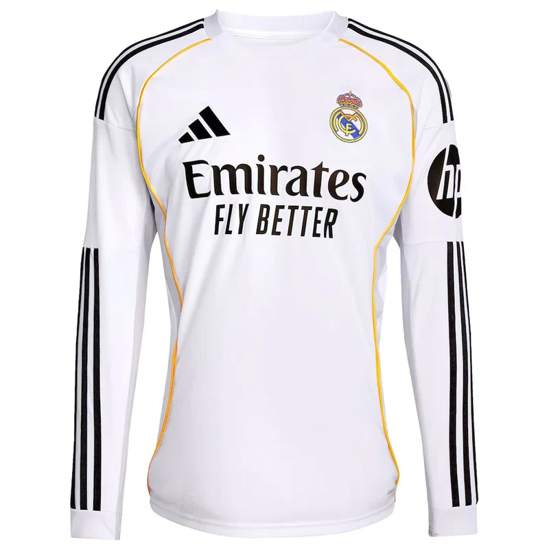 Real Madrid Home Jersey 25/26 - Long Sleeve