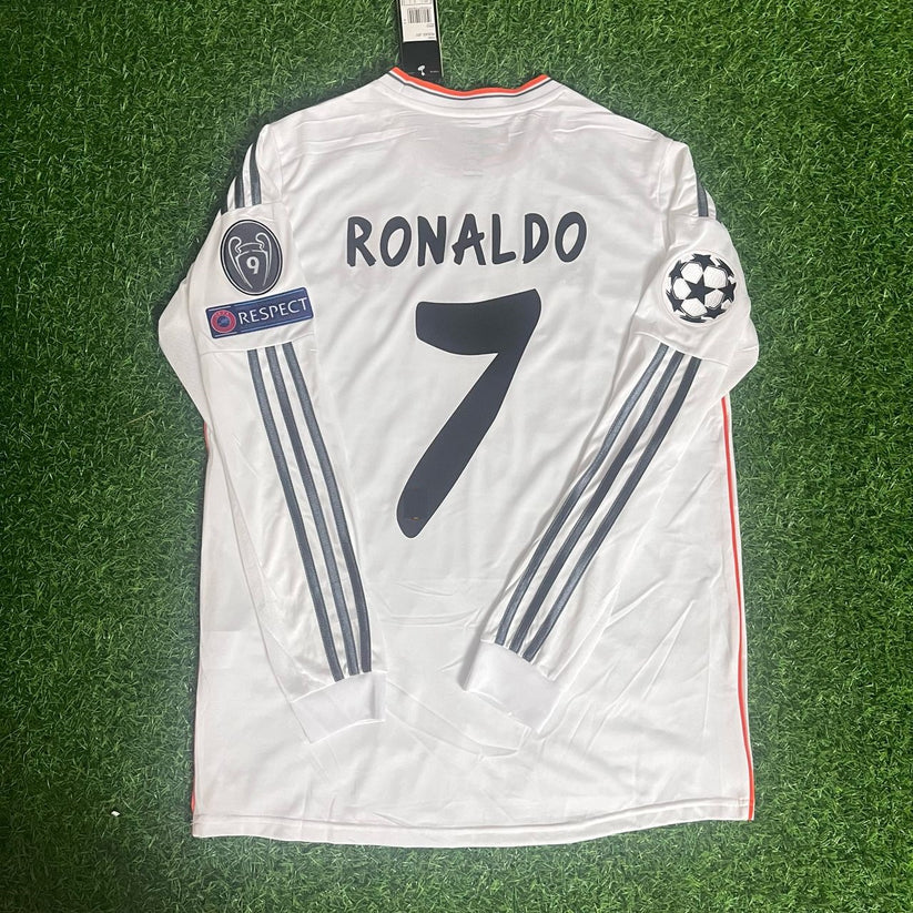 #Ronaldo7 Real Madrid 2014 Lisbon Final Champions League Long Sleeve Jersey