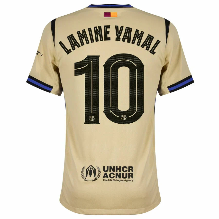 2025/26 Barcelona Away Lamine Yamal 10 Fan Jersey Official Printing