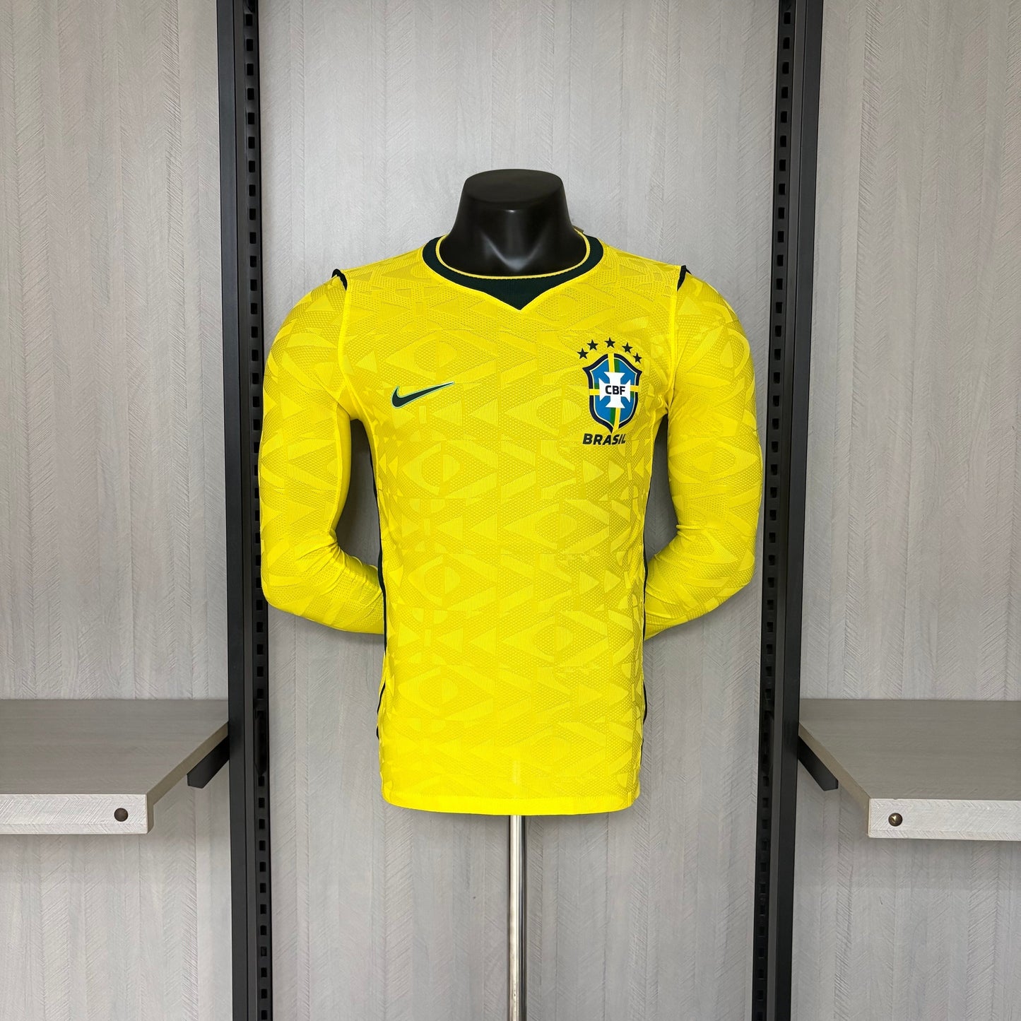 Brazil 2026 Home Player Version Long-Sleeve Jersey [Slim Fit]