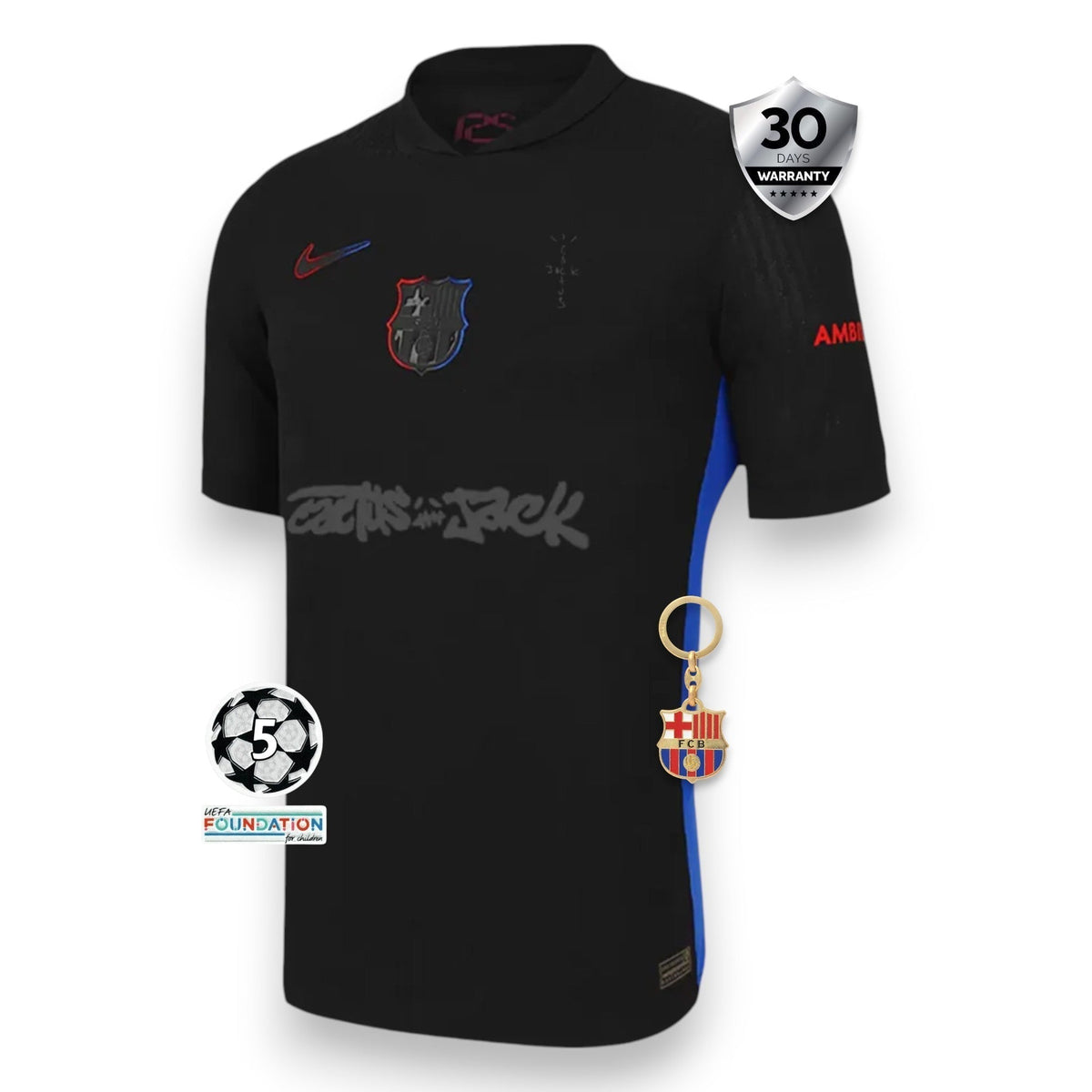 Barcelona Away Jersey X Travis Scott Black