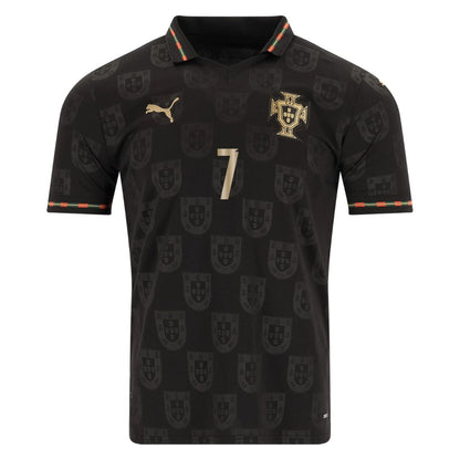 2026 Portugal World Cup Fan Jersey Black Panther #13 Eusebio and #7 Ronaldo