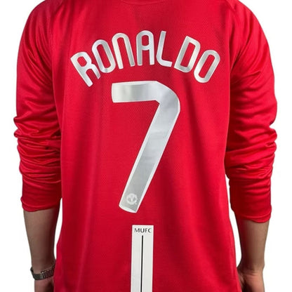 Ronaldo #7 Manchester United Retro Jersey 2007/08 - Long Sleeve