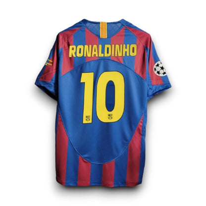 2006/07 RONALDINHO #10 Barcelona Retro Jersey Home