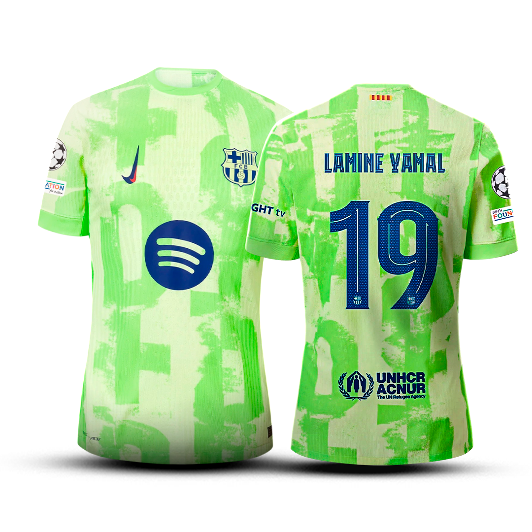 Barcelona Jersey - Third Kit + Patch Champions League 🎁