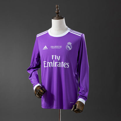 Jersey Real Madrid Retro - 2016/17 + Patch Champions League