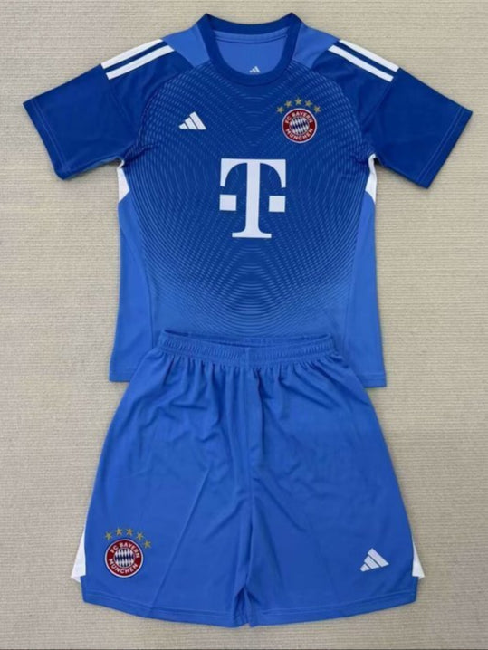 2025/26 Kids Bayern Munich Jersey Goalkeeper Blue