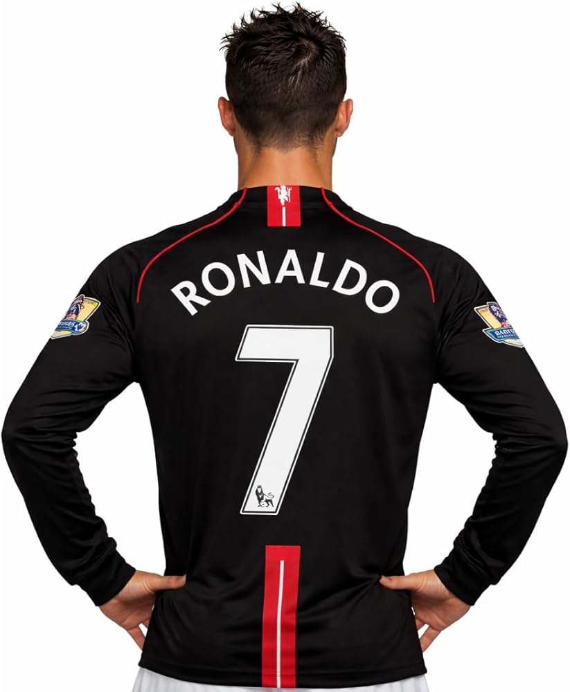 Ronaldo #7 Manchester United Retro Away Jersey 2007/08 - Long Sleeve