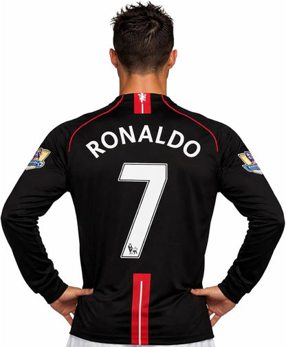 Ronaldo #7 Manchester United Retro Away Jersey 2007/08 - Long Sleeve