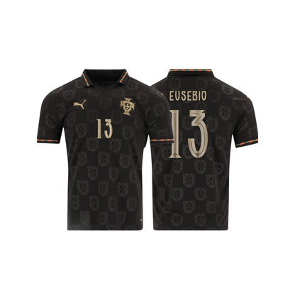 2026 Portugal World Cup Fan Jersey Black Panther #13 Eusebio