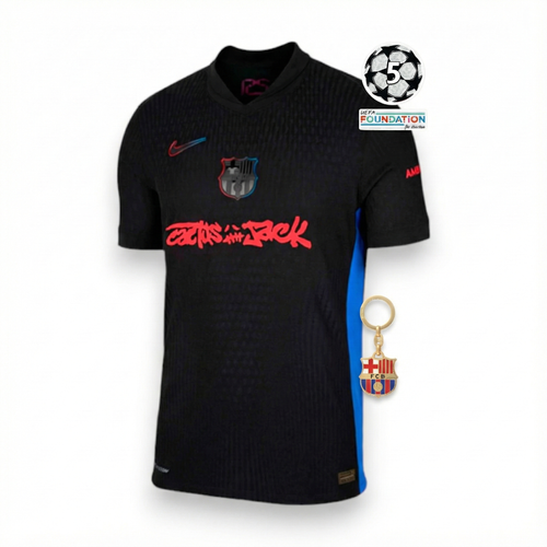 Barcelona Player Jersey Away X Travis Scott