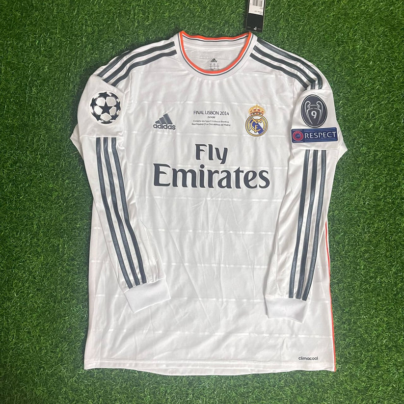 #Ronaldo7 Real Madrid 2014 Lisbon Final Champions League Long Sleeve Jersey