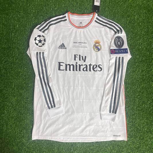 #Ronaldo7 Real Madrid 2014 Lisbon Final Champions League Long Sleeve Jersey