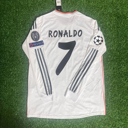 #Ronaldo7 Real Madrid 2014 Lisbon Final Champions League Long Sleeve Jersey