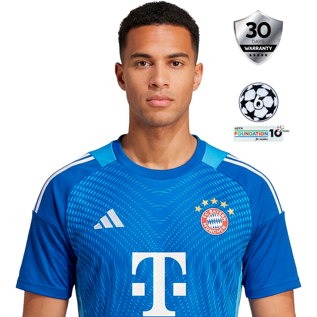 Bayern Munich Goalkeeper Blue Jersey 2025/26