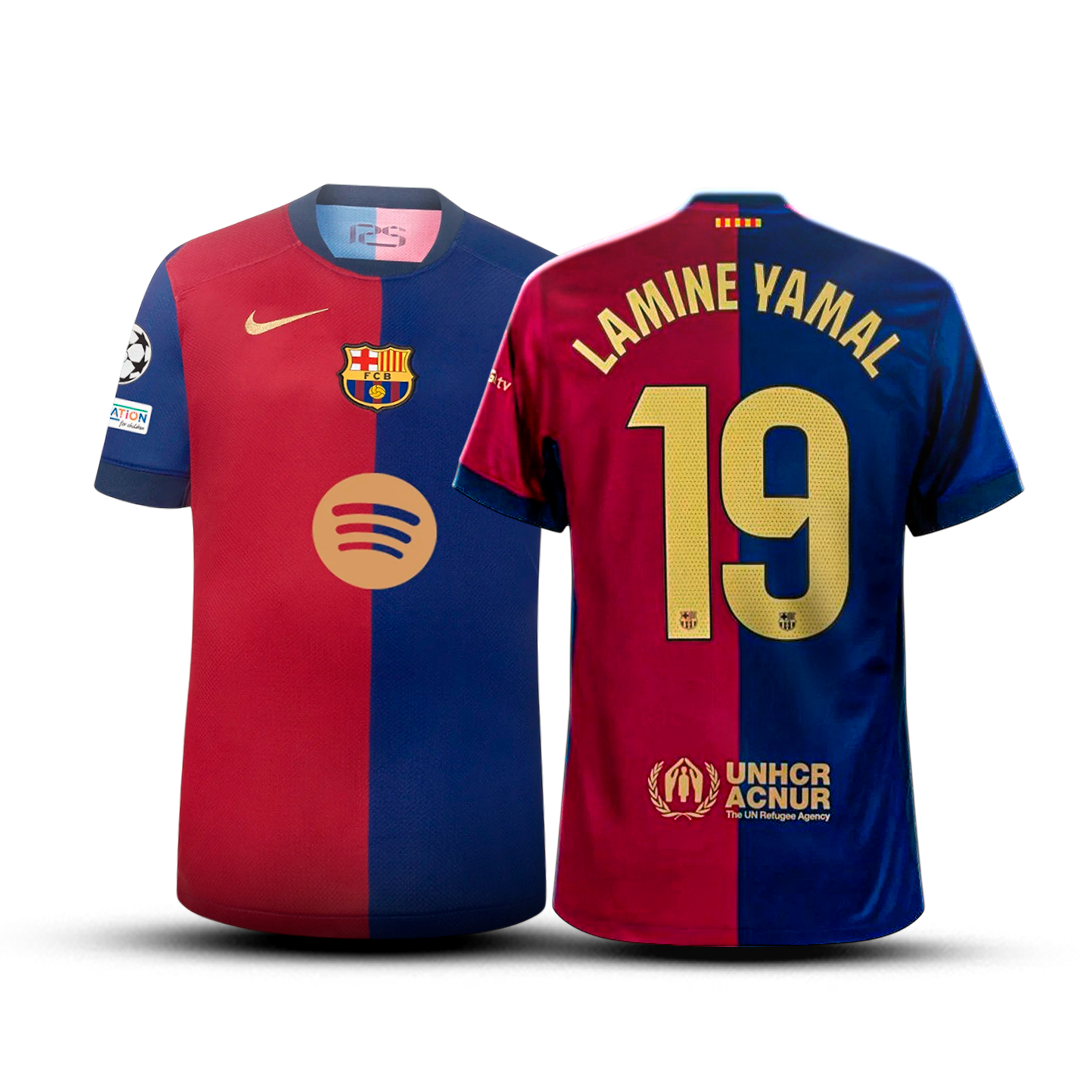 Jersey Barcelona - Home Kit + Patch Champions League 🎁