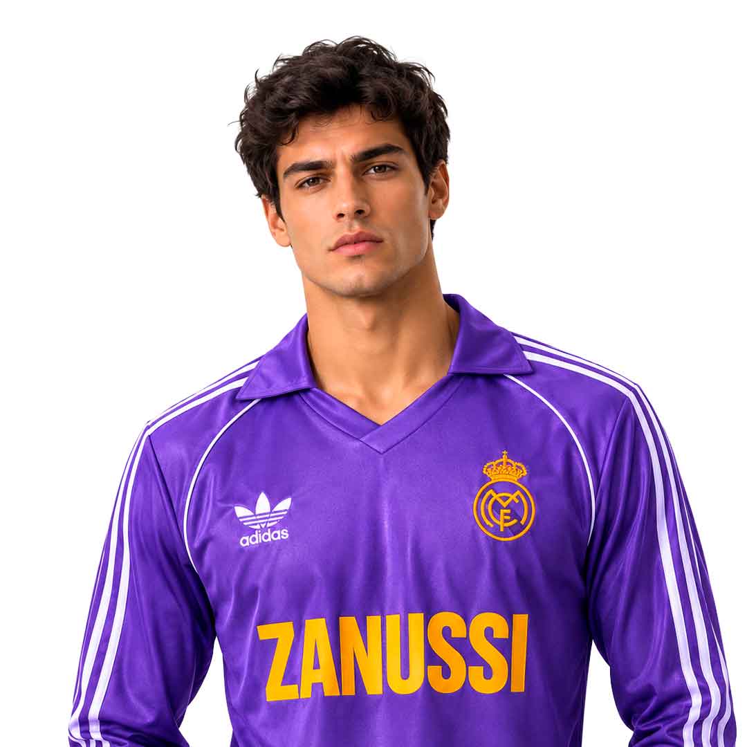 Real Madrid 84/85 Away Long Sleeve Retro Jersey