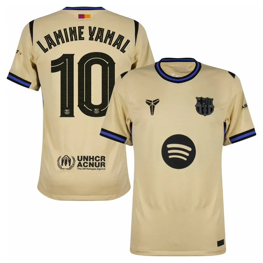 2025/26 Barcelona Away Lamine Yamal 10 Fan Jersey Official Printing