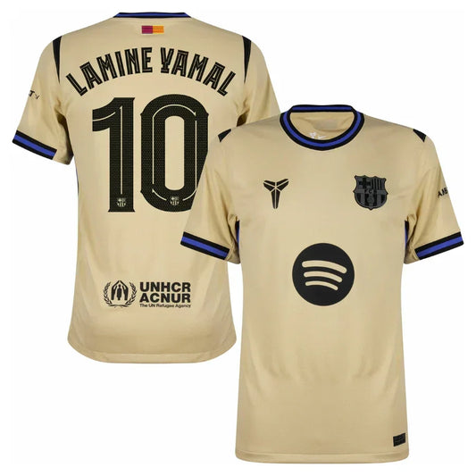 2025/26 Barcelona Away Lamine Yamal 10 Fan Jersey Official Printing