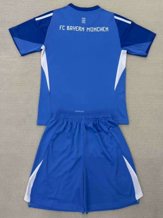 2025/26 Kids Bayern Munich Jersey Goalkeeper Blue