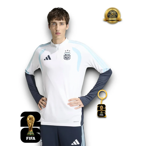 Argentina World Cup 2026 Half-Zip Training Suit Set White