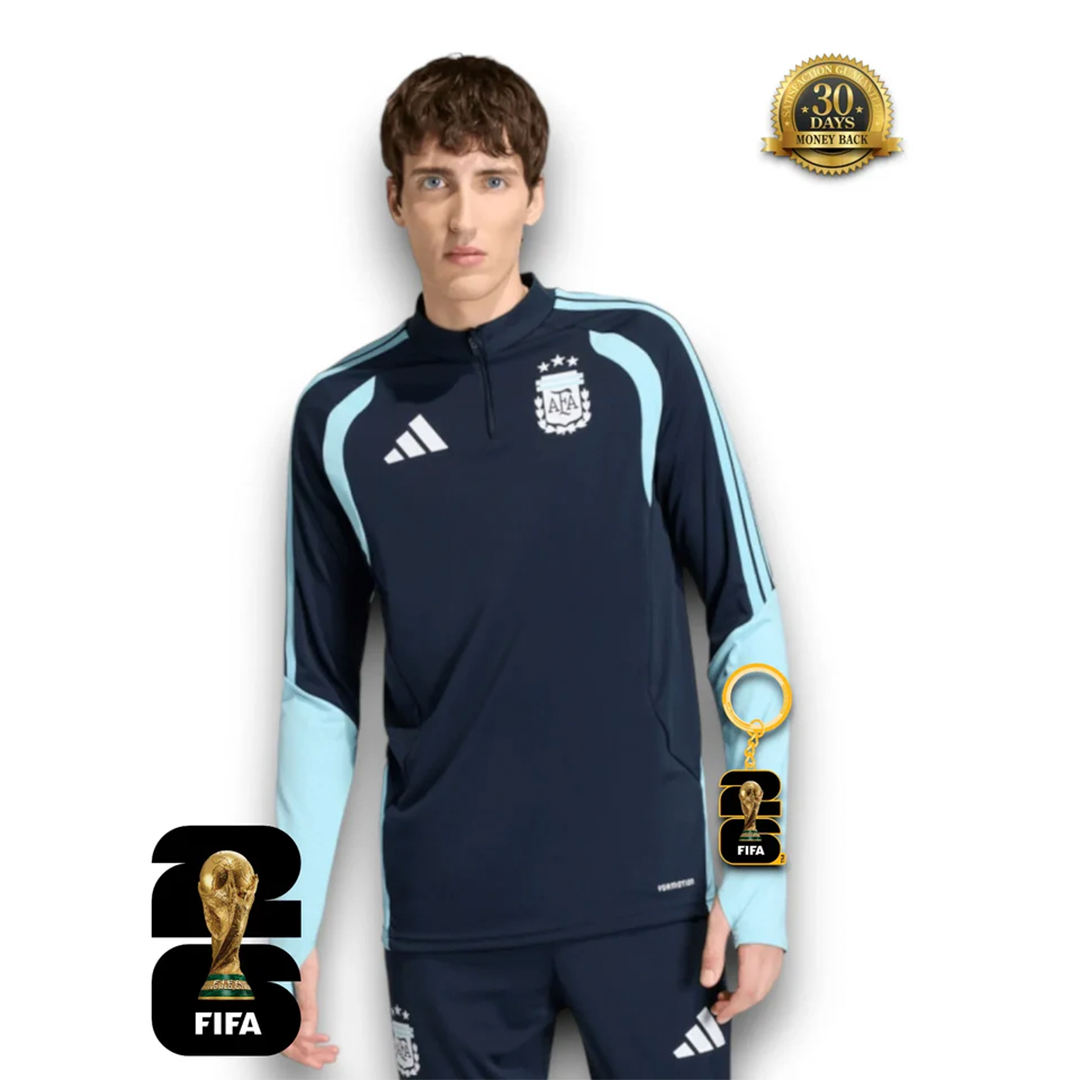 Argentina World Cup 2026 Half-Zip Training Suit Set Blue Sale price