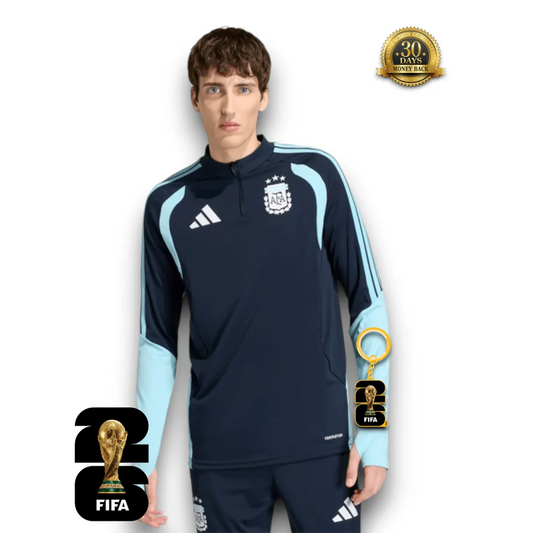 Argentina World Cup 2026 Half-Zip Training Suit Set Blue Sale price