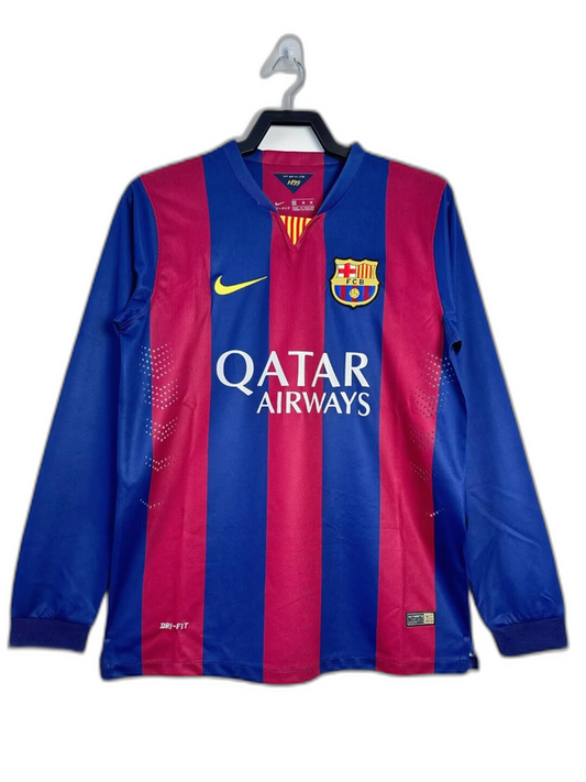 2014/15 Barcelona I Home Long Sleeve - Retro Version