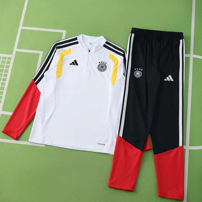 Germany World Cup 2026 Half-Zip Training Suit Set White
