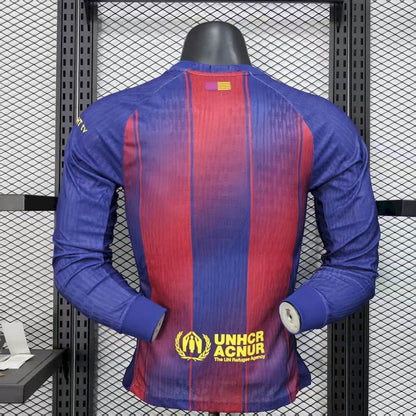 2025/26 Barcelona Home Player Jersey - Long Sleeve
