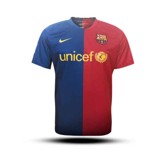 Jersey Barcelona - Men'S Retro 2008/09 + Patch Champions League 🎁