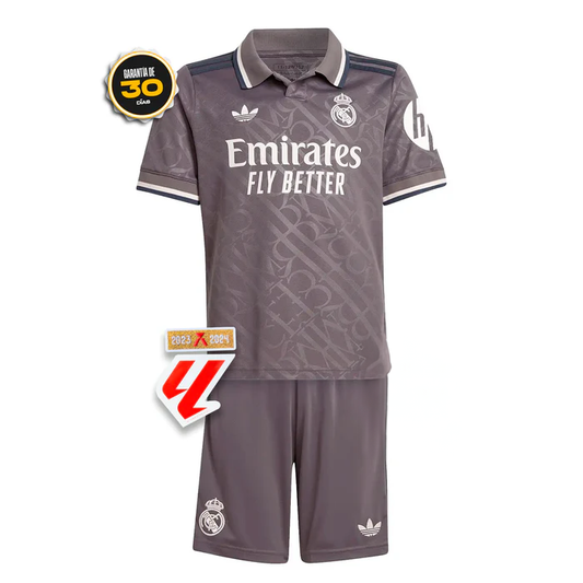 Kids Real Madrid Kit Third Kit 2024/25 + 3 GIFTS 🎁