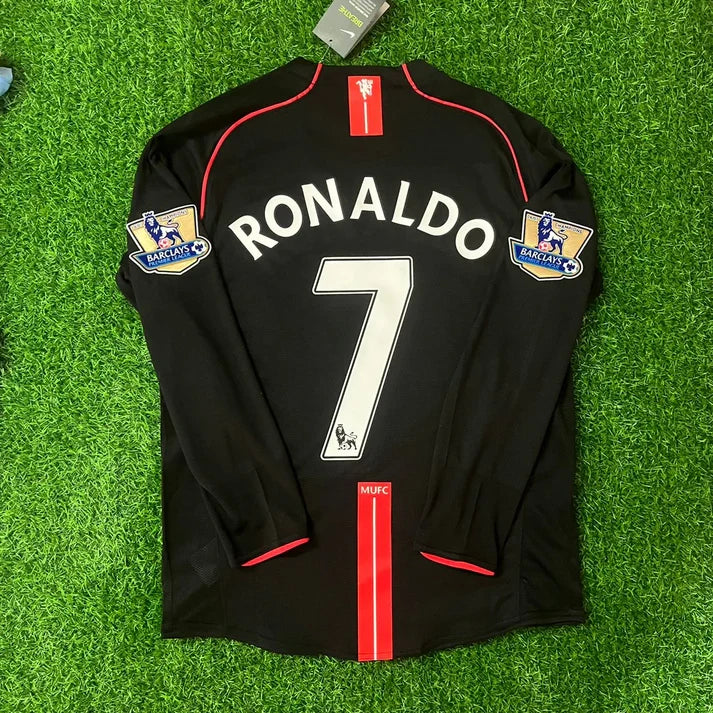 Ronaldo #7 Manchester United Retro Away Jersey 2007/08 - Long Sleeve