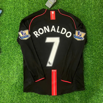 Ronaldo #7 Manchester United Retro Away Jersey 2007/08 - Long Sleeve