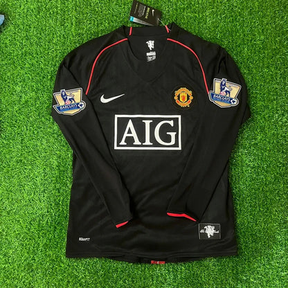 Ronaldo #7 Manchester United Retro Away Jersey 2007/08 - Long Sleeve