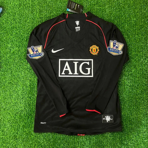Ronaldo #7 Manchester United Retro Away Jersey 2007/08 - Long Sleeve