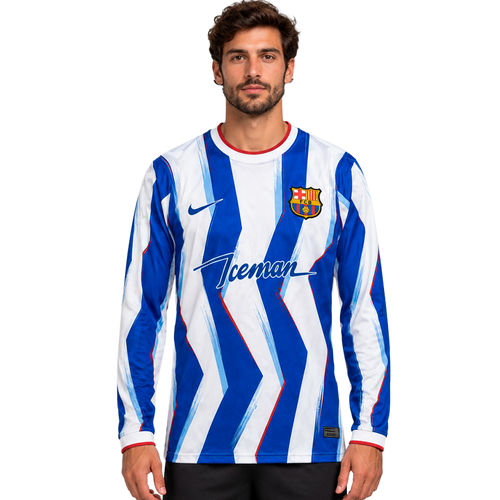 Barcelona - Blue & White Zigzag Special Edition 25/26 Long Sleeve Jersey