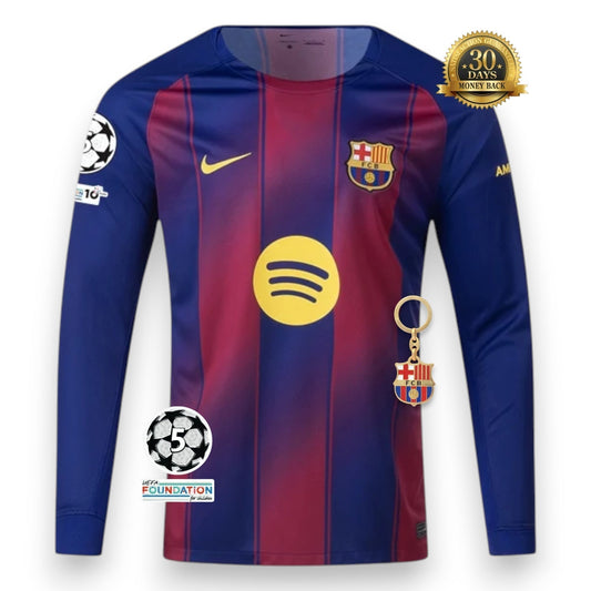 2025/26 Barcelona Home Jersey - Long Sleeve