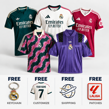 COMBO Jersey Real Madrid Home, Away e Third  2 Special Editions  + KEYCHAIN FREE