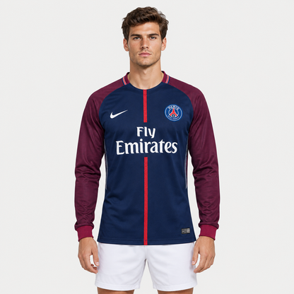 Paris Saint Germain 17/18 Home - Long-Sleeves Retro Jersey