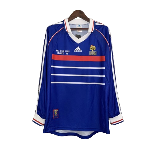1998 Jersey France I Home Retro Long Sleeve