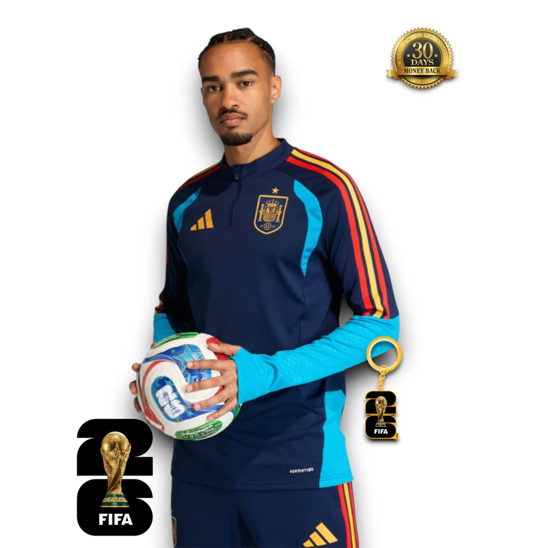 Spain World Cup 2026 Half-Zip Training Suit Set Royal Blue