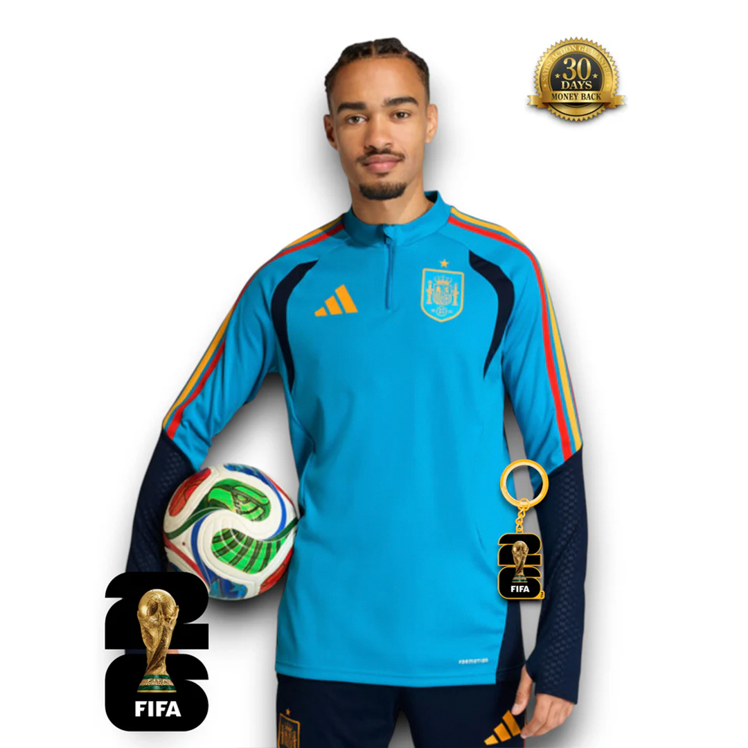 Spain World Cup 2026 Half-Zip Training Suit Set Blue
