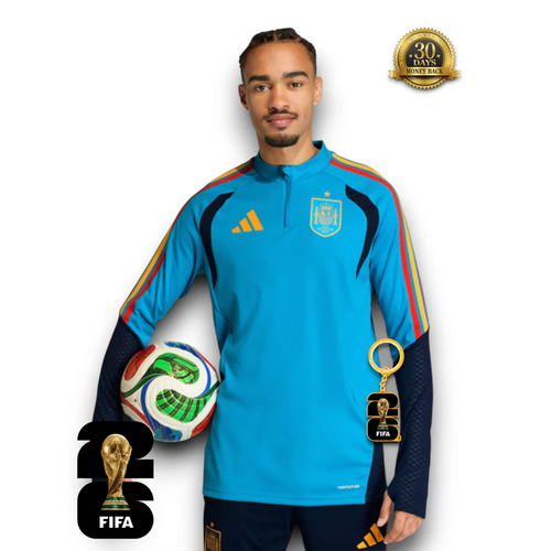 Spain World Cup 2026 Half-Zip Training Suit Set Blue