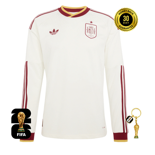 Jersey Away Spain Long Sleeve World Cup 2026 + Keychain FREE