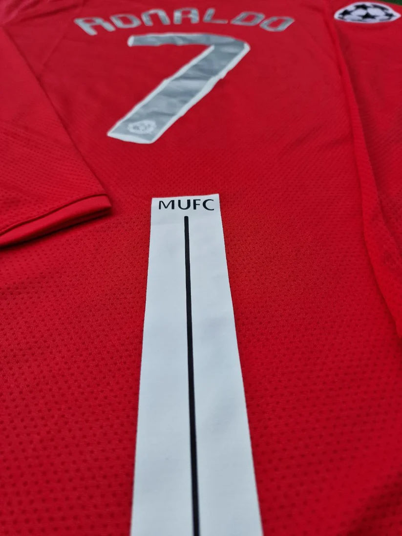 Manchester United 2008 Champions Leage Final Moscow Retro Long Sleeve Jersey