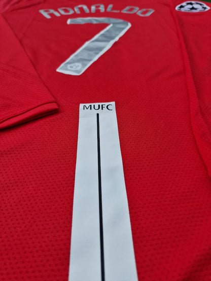 Manchester United 2008 Champions Leage Final Moscow Retro Long Sleeve Jersey