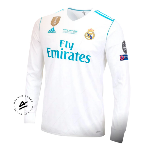 Real Madrid Jersey Retro - 2018 + Patch Champions League + World Cup